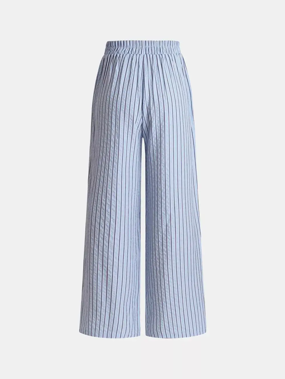 Refined Striped High Waisted Wide Leg Pants
