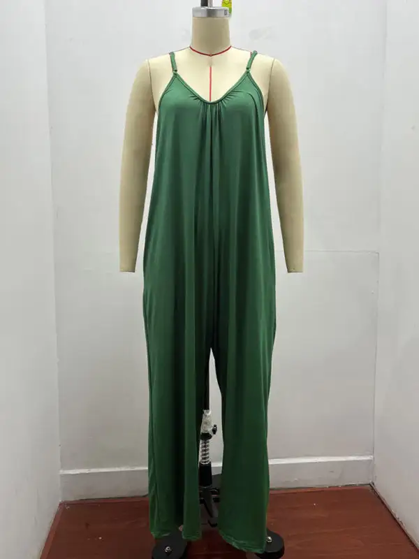 Trousers Clean Side Pocket Loose Spaghetti Accessory