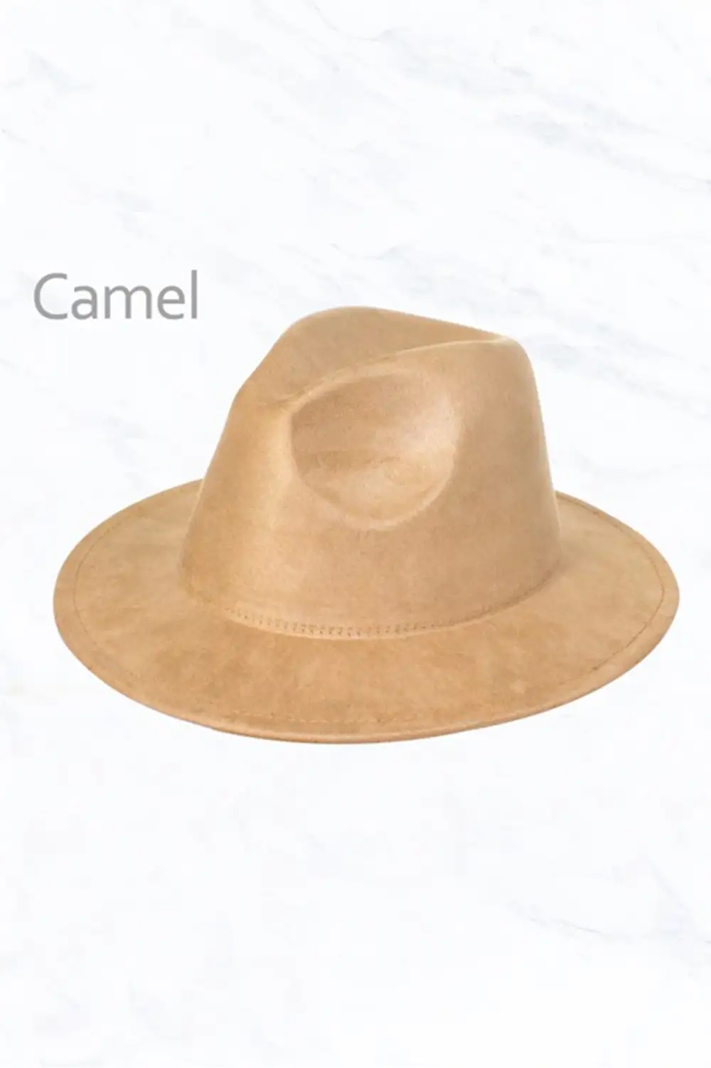 Suede Regular Eaves Peach Top Fedora Hat