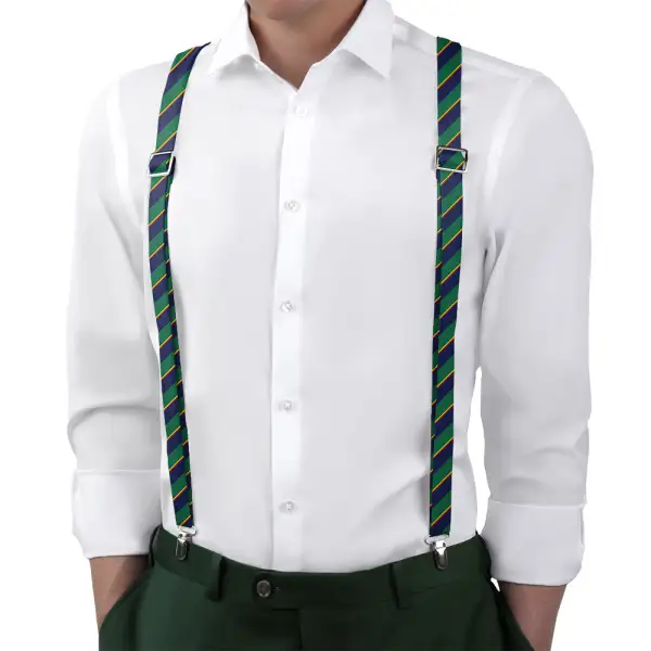 Federal Stripe Pattern Suspenders