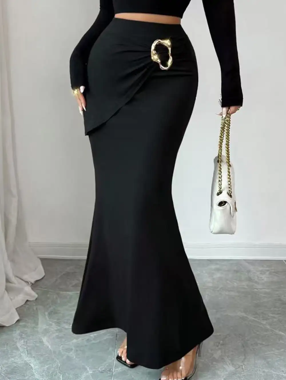 Metal Detail Mermaid Skirt