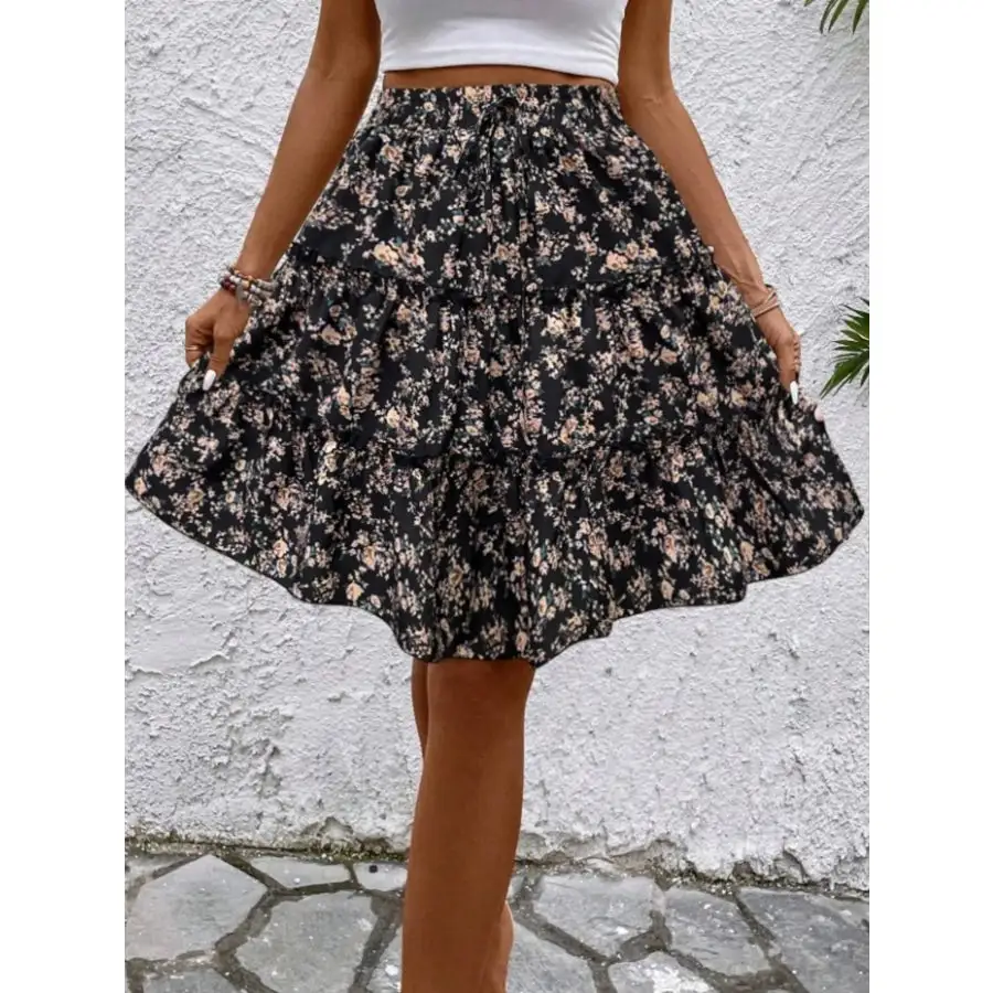 Everyday Print Midi Skirt