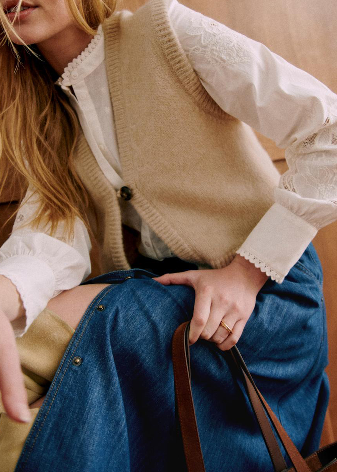 Solid Wool Cardigan Jacket