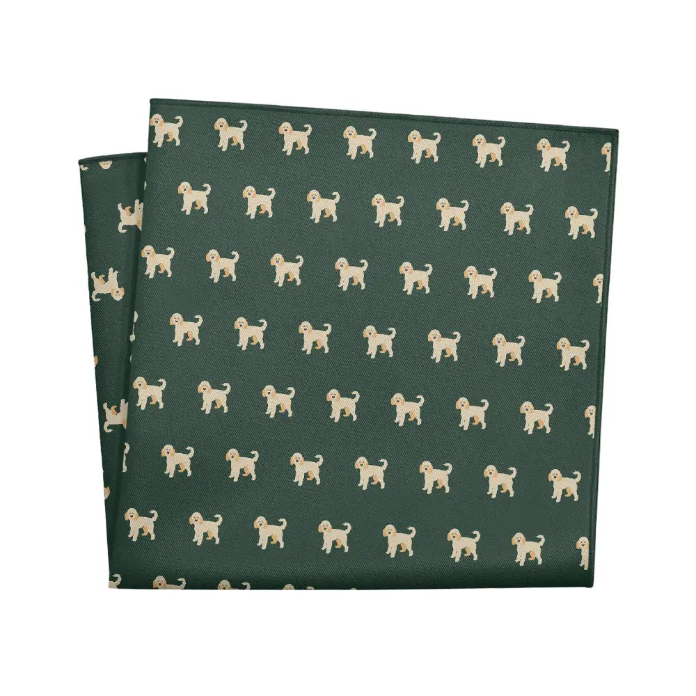 Contemporary Neat Animal Motif Dog Motif Pocket Square