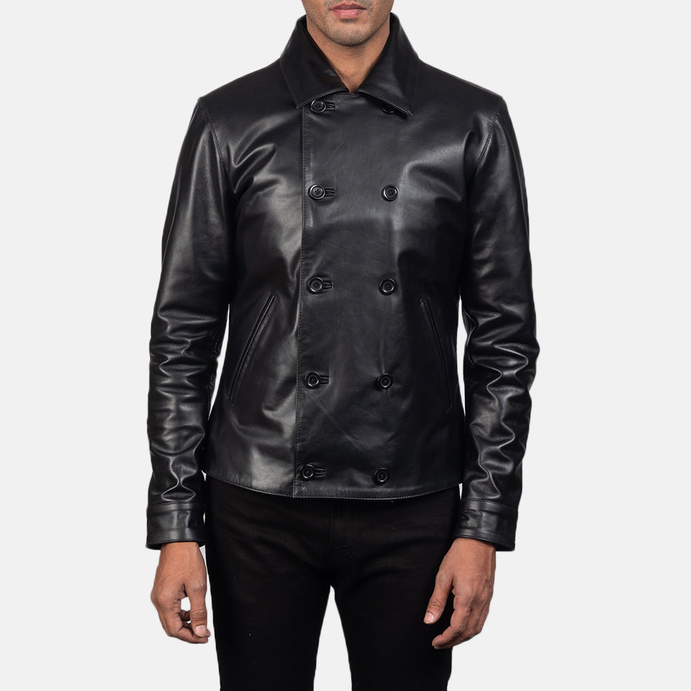 Men's Classic Leather Coat Jacket
