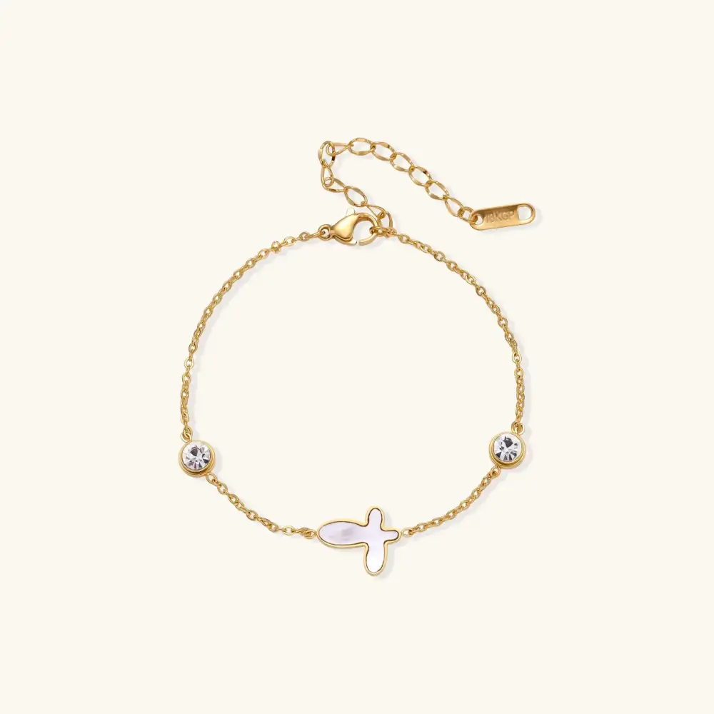 Textured Cross Bracelet