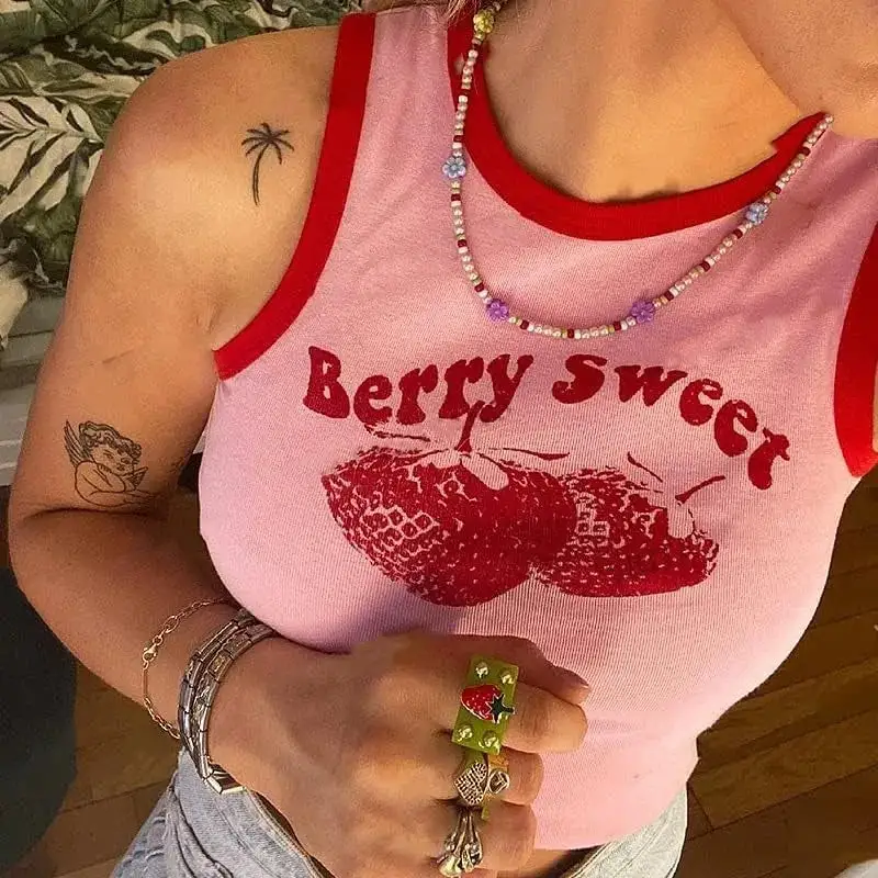 Knitted Cropped Sleeveless Tank Top