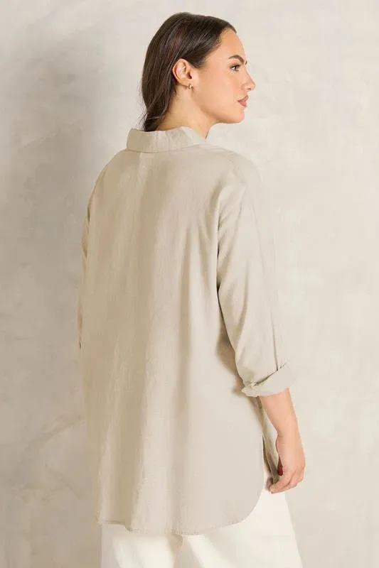 Natural Brown Premium Linen Shirt