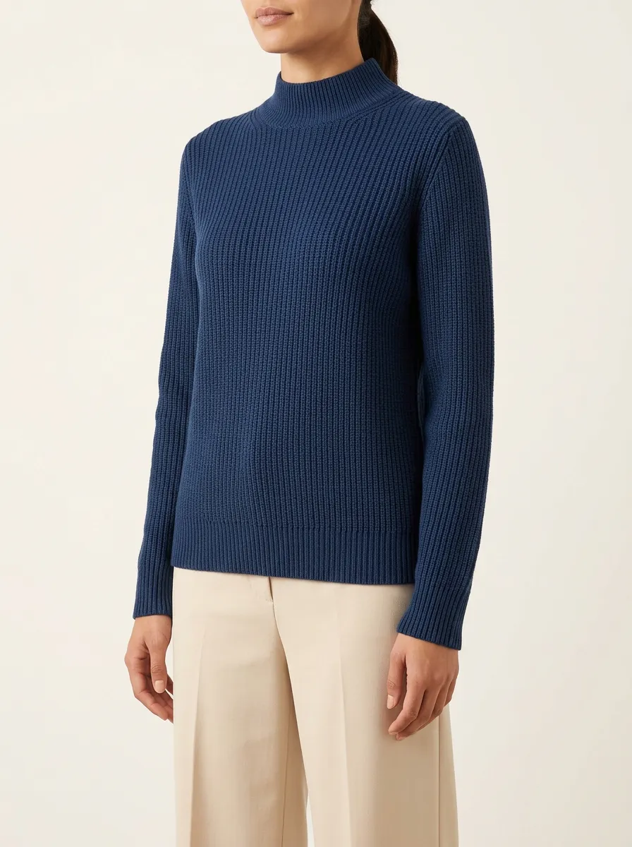Women's Everyday Ribbed Mock Neck Sweater