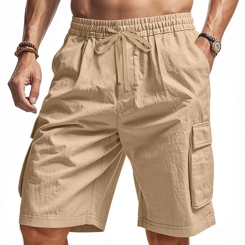 Men's Comfortable Multi Pocket Cargo Shorts for Travel and Leisure