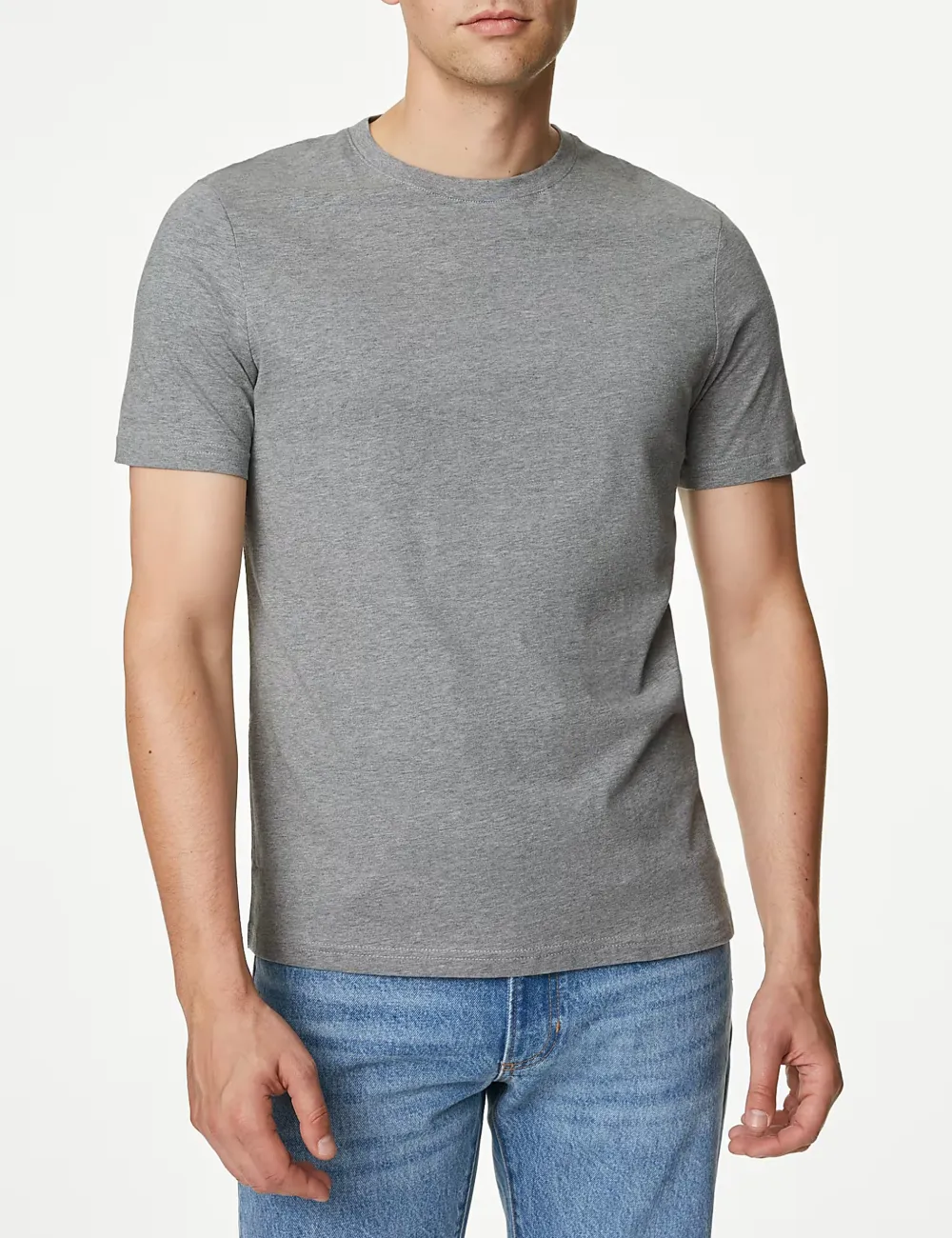 White Basic Crew Neck Short Sleeve Tee