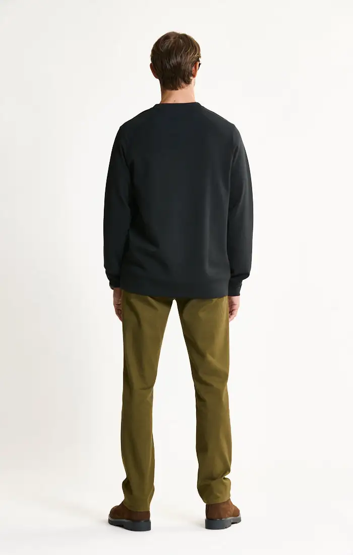 Performance Micro Stripe Knit Raglan Crewneck
