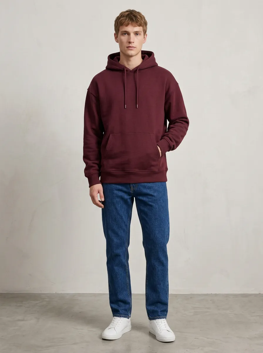 Relaxed Fit Unisex Hooded Sweatshirt