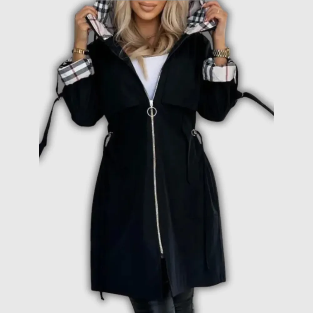 Hooded Rain Longline Coat
