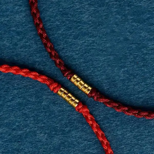 Sterling Silver Bead Braided String Bracelet Anklet