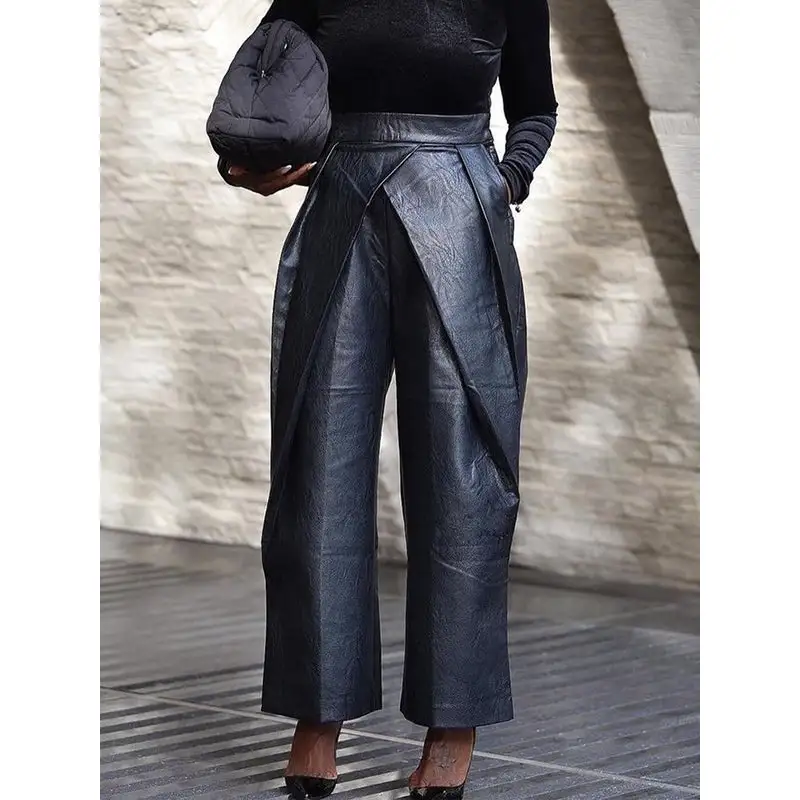 Women's High Waist Asymmetric Pants