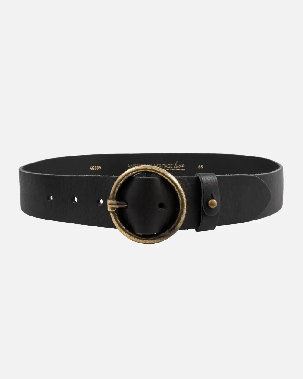 Vintage Round Buckle Leather Waist Belt