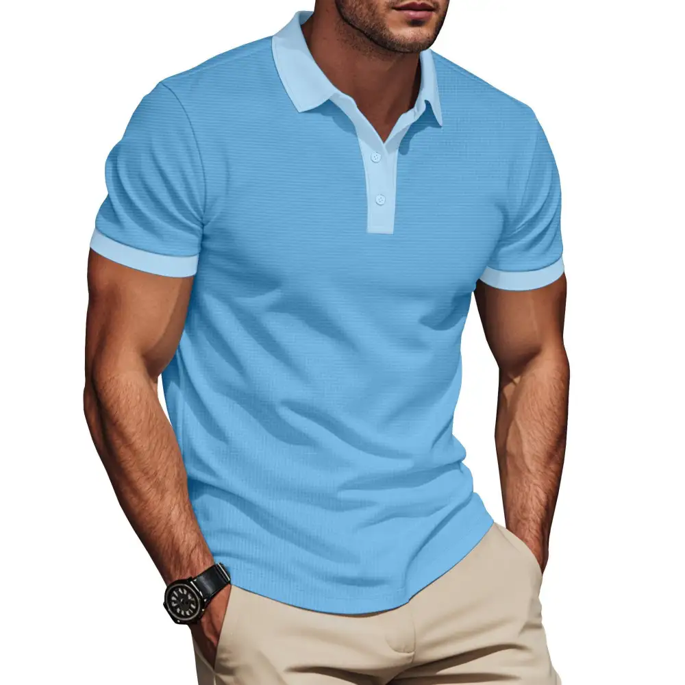 Ribbed Slim Fit Fitted Polo Shirt