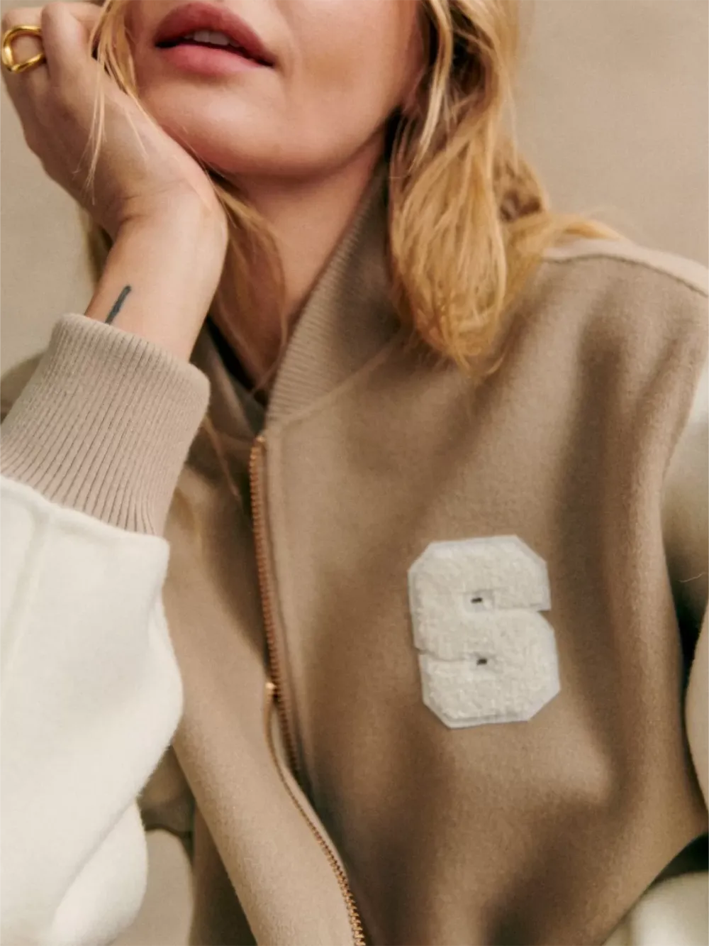Letter Print Jacket
