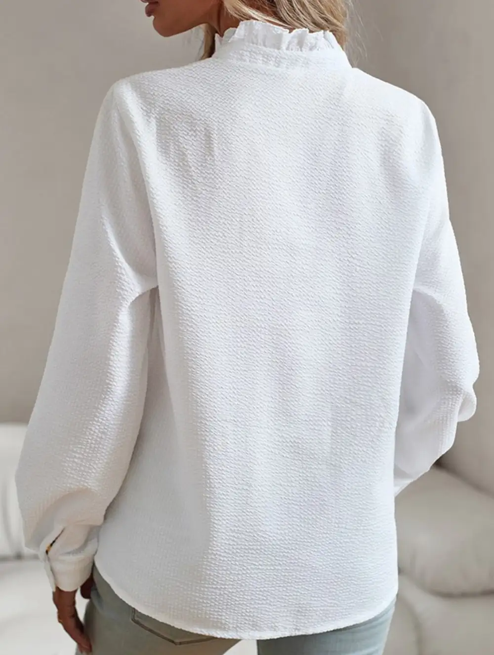 Artful Ruffle Detail Blouse