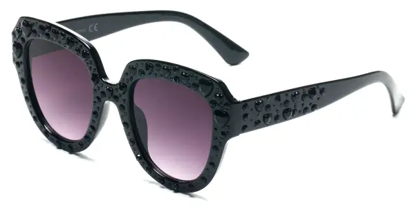 Round Cateye Rhinestone Sunglasses