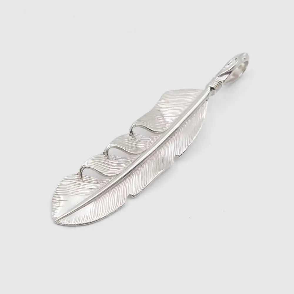 Textured Feather Pendant