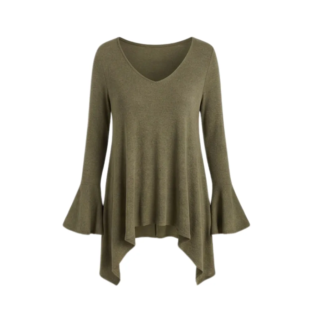 Handkerchief Hem Knit Tunic