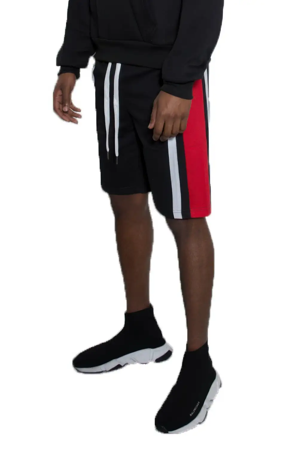 Men's Color Block Stripe Sweat Shorts
