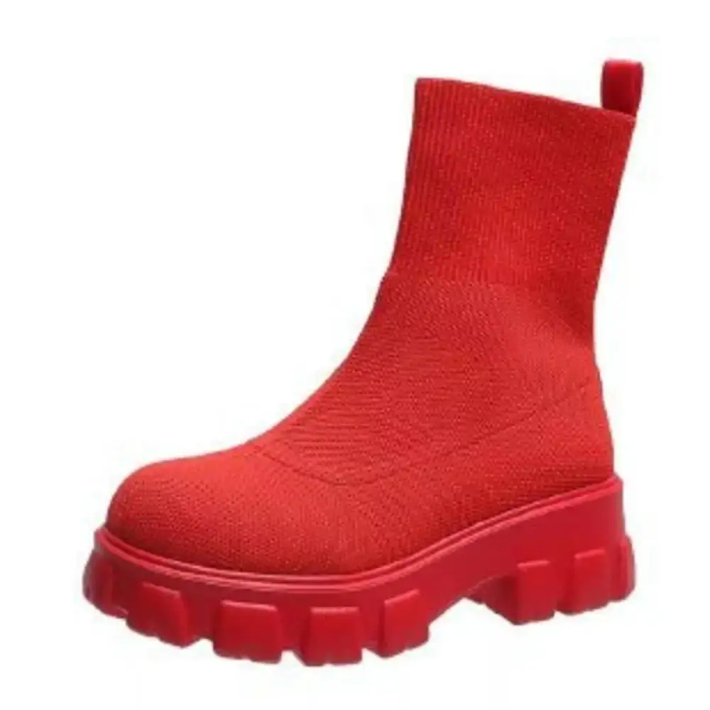 Round Toe Block Heel Boots