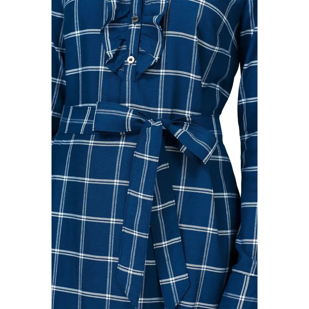 Plaid Ruffle Detail Casual Dress