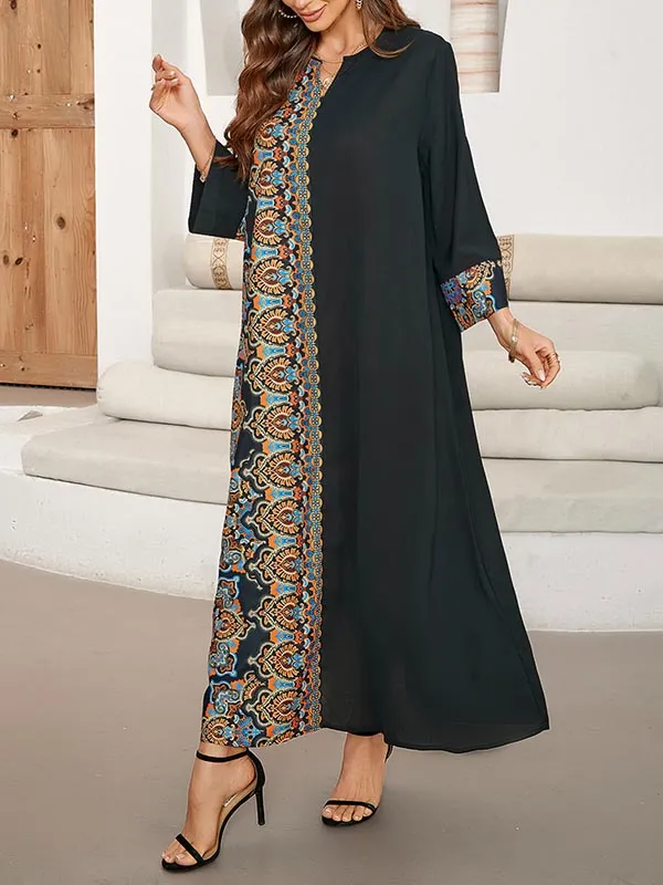 Loose Printed Maxi Dress