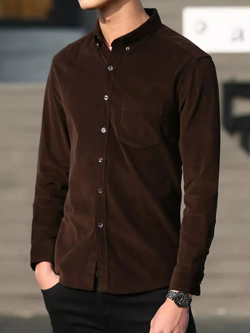 Corduroy Long Sleeve Shirt