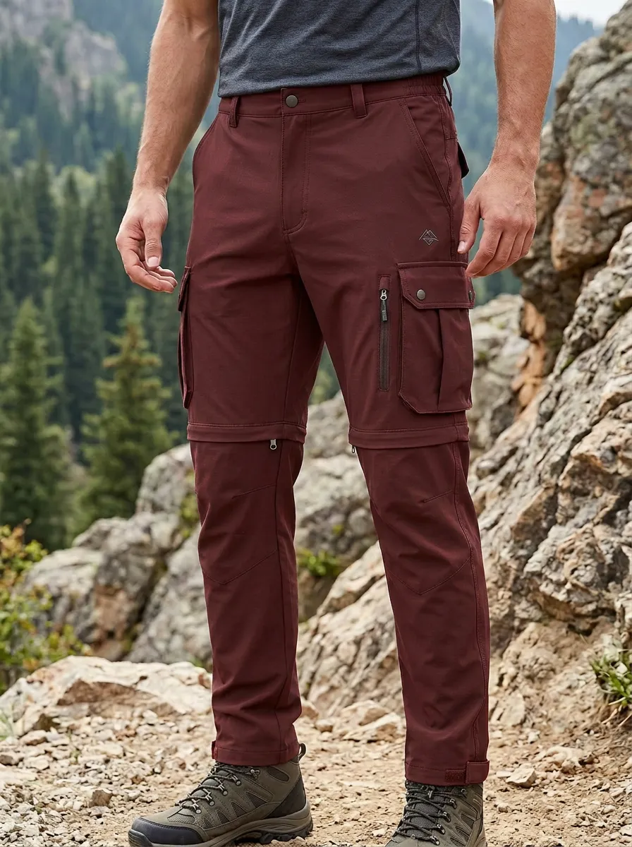 Men's Terrain Travel Waterproof Zip-Off Tactical Cargo Pants