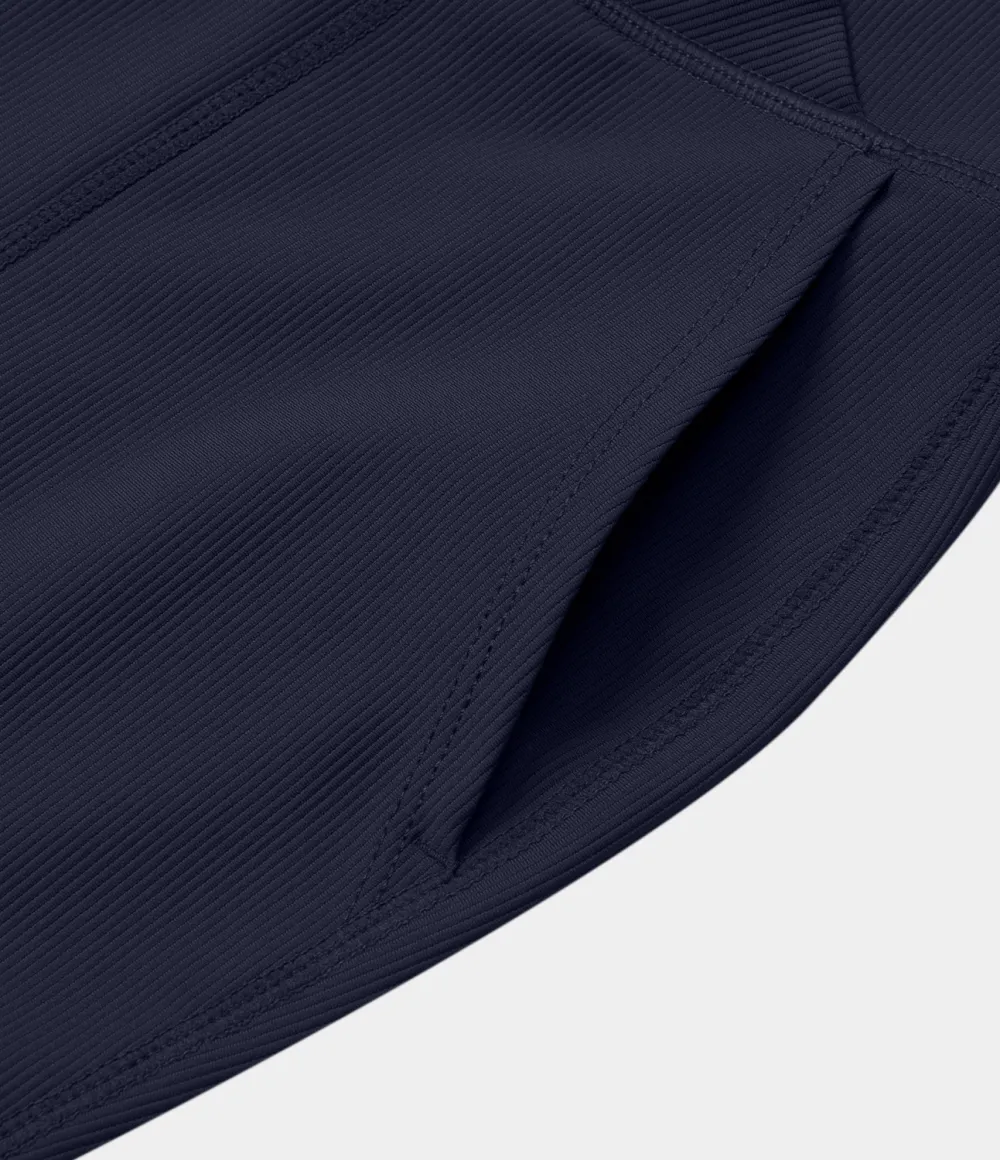 Patitoff Flow Pet Hair Resistant Crossover Pocket Split Hem Yoga Flare Leggings-Smile