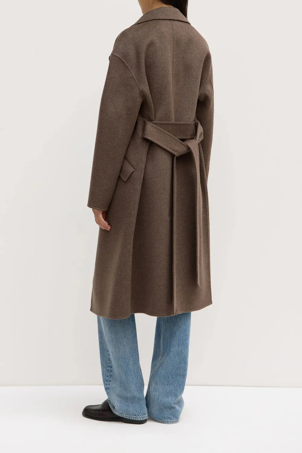 Shoulder Down Single Breasted Coat