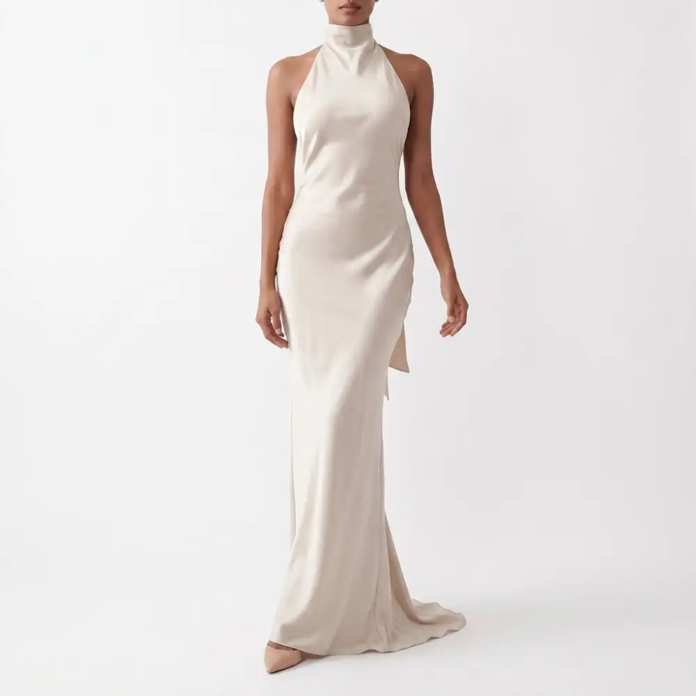 Classic Refined Women's Satin Maxi Dress