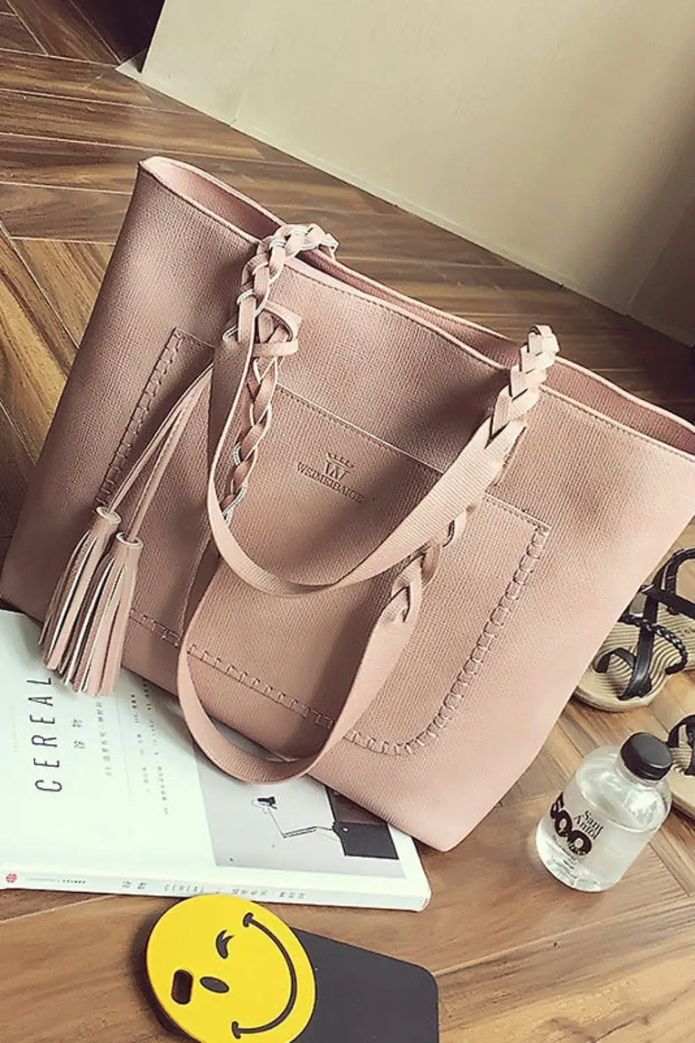 Sleek Horizontal Square Tote Bag Minimalist Handbags for Women