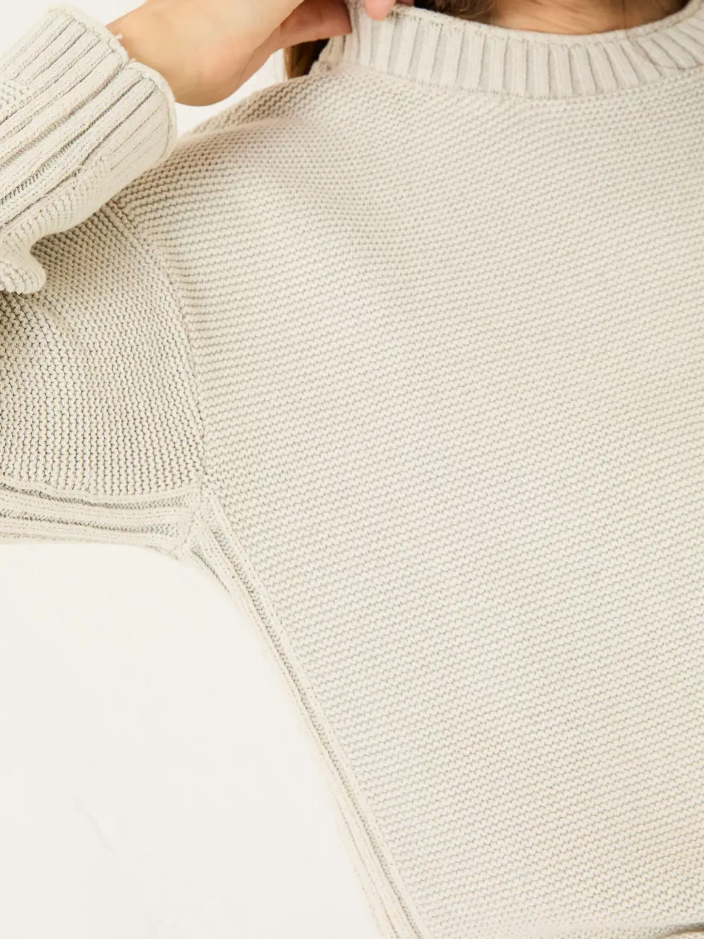 Stone Knitted Round Neck Jumper