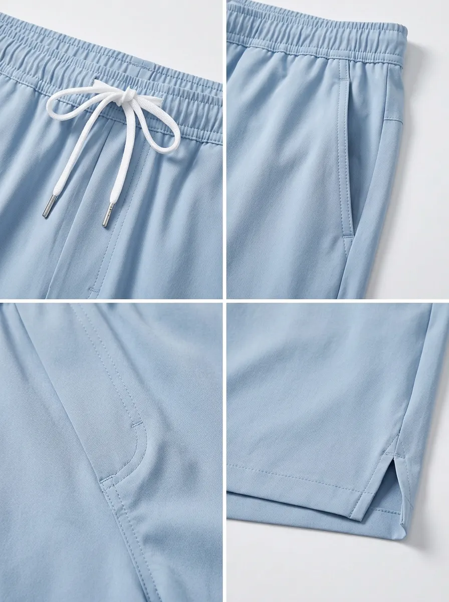 Easy-Wear Ice-Silk Elastic-Waist Stretch Shorts