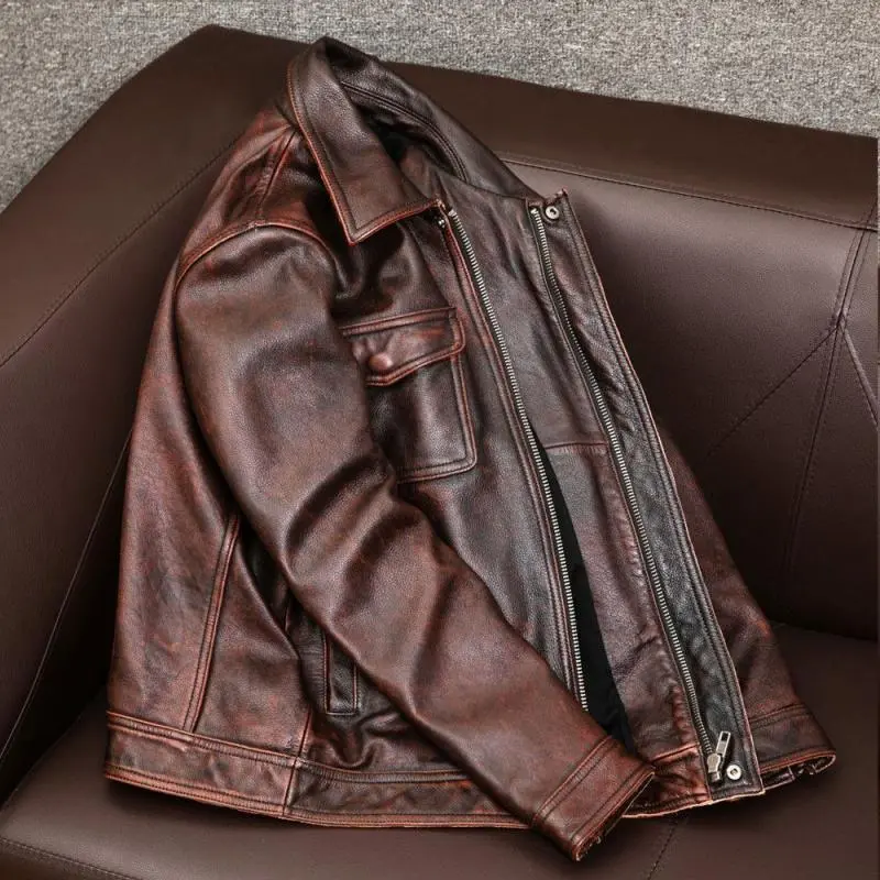 Leather Utility Pocket Jacket