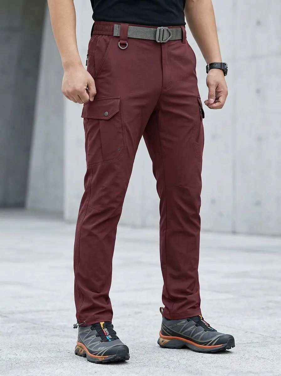 Men's Multi-Pocket Quick-Dry Trail Drawstring Cargo Pants