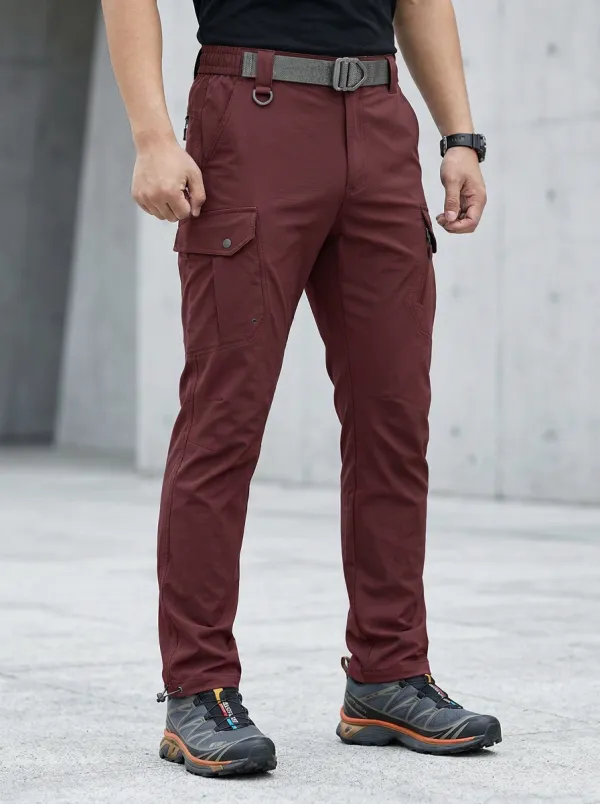 Men's Multi-Pocket Quick-Dry Trail Drawstring Cargo Pants