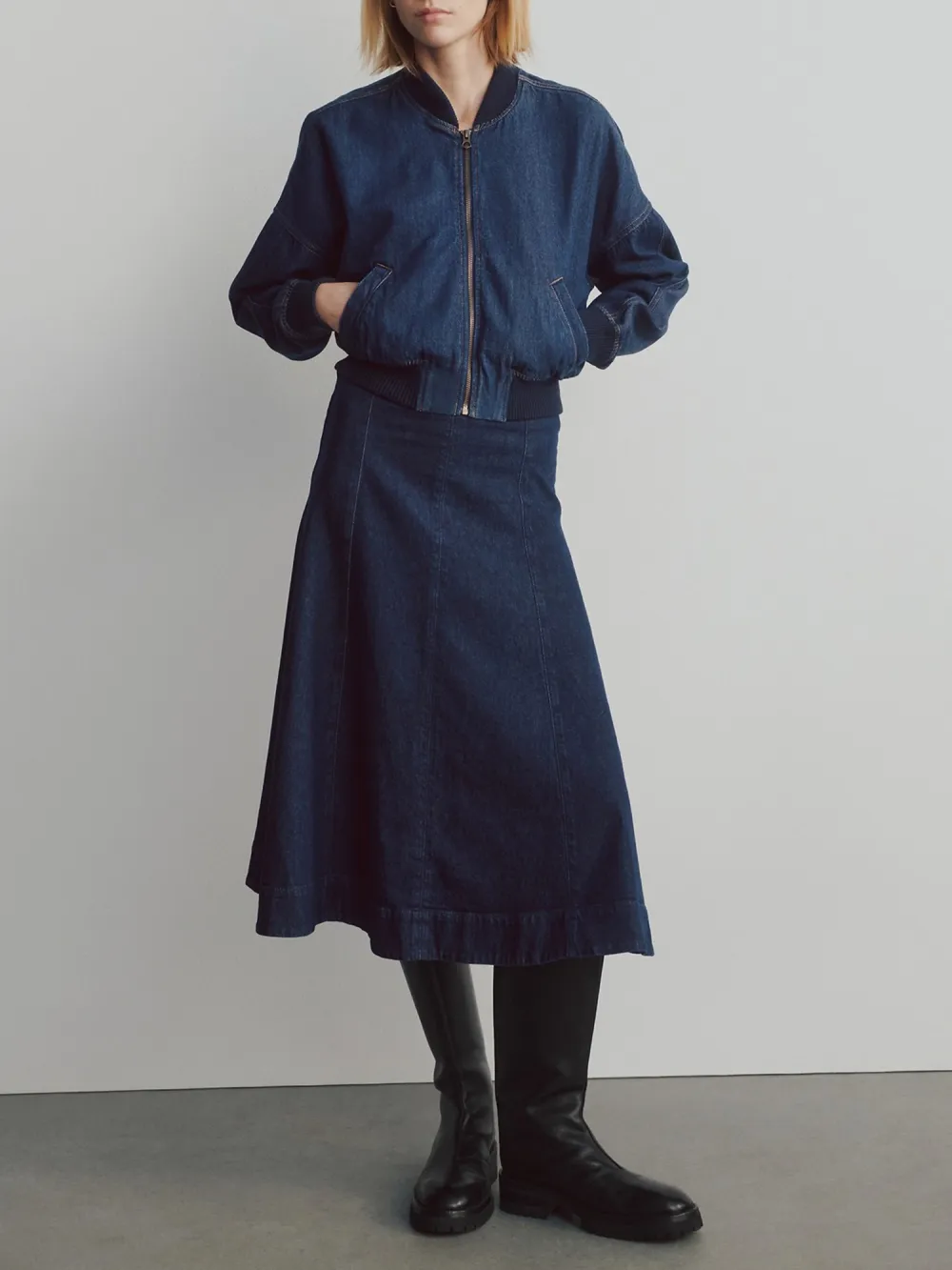 Ribbed Solid Color Jacket