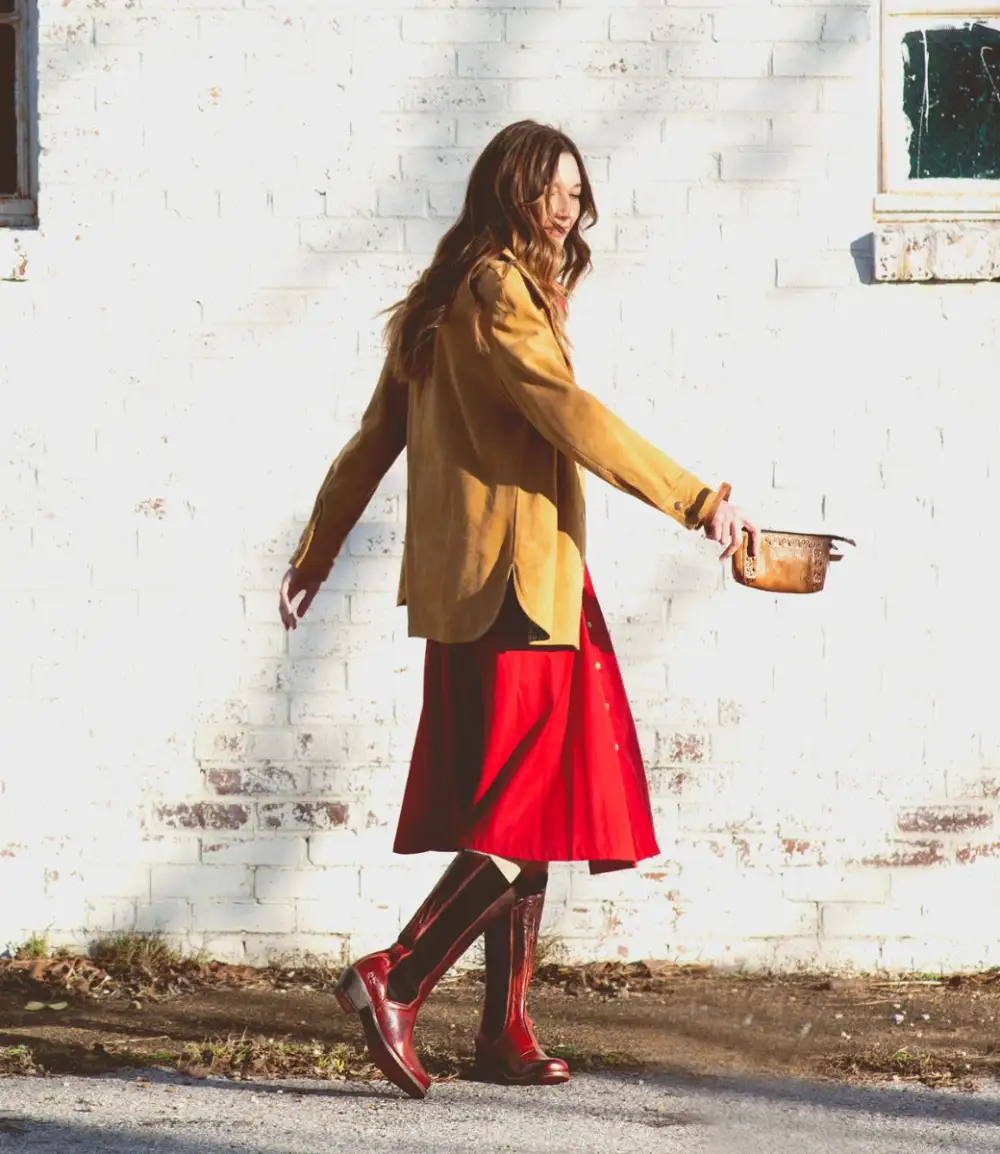 Square-Toe Pull-Tab Western Boots