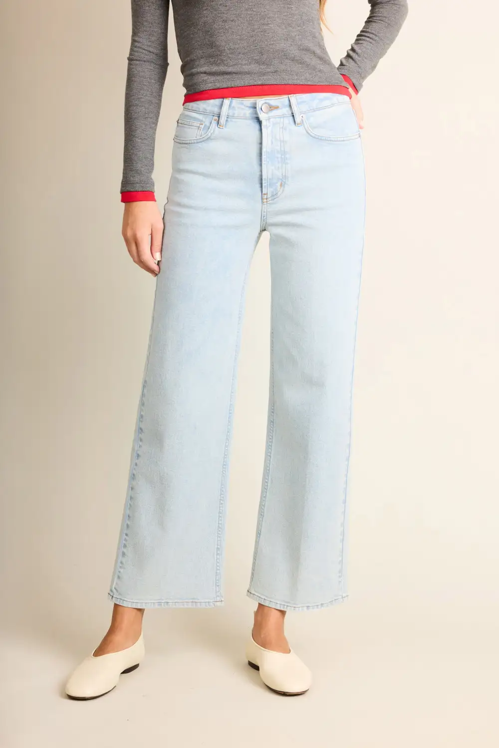 Women's Relaxed Slim Flare Wide Leg Jeans