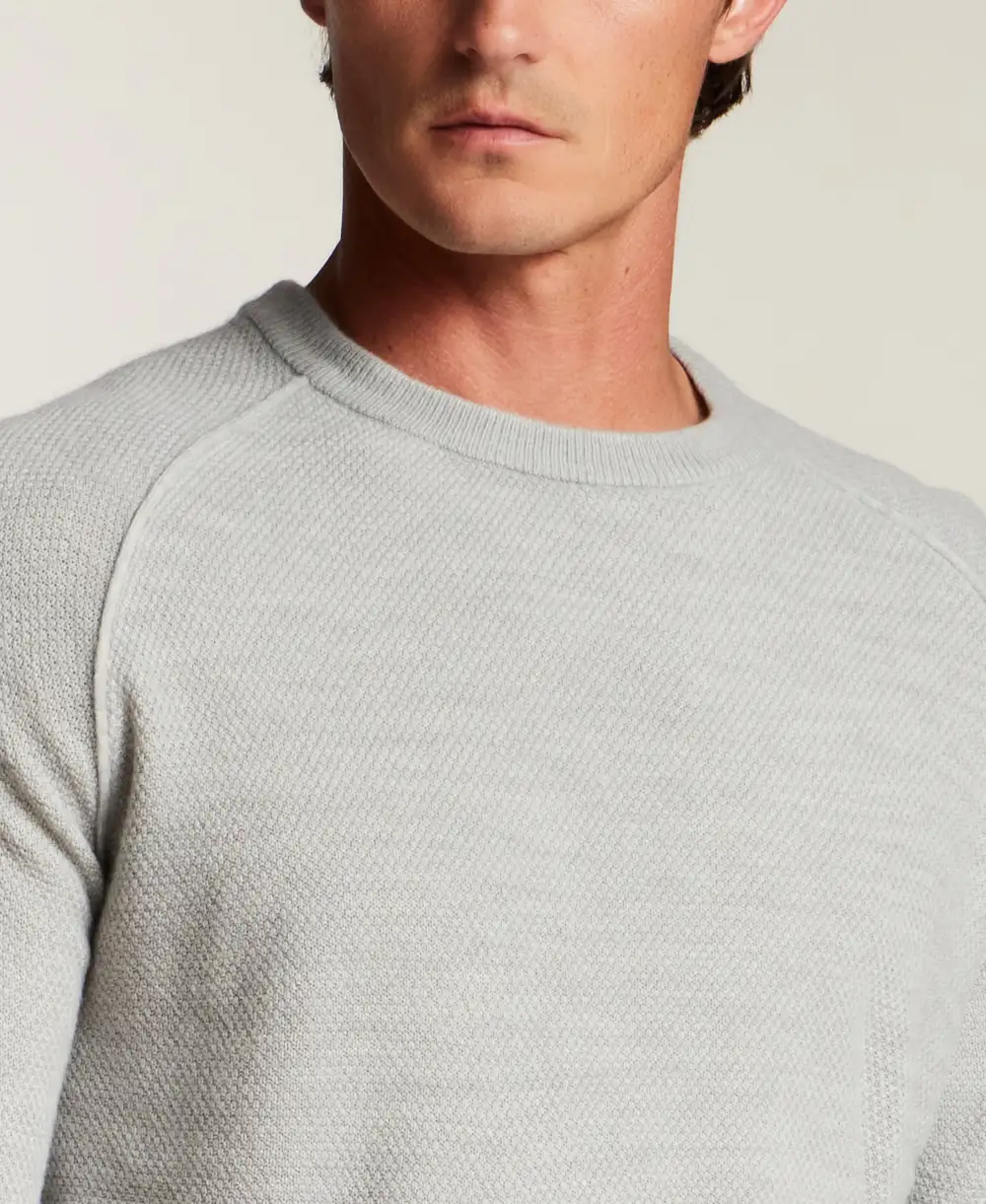 Men's Contemporary Regular Fit Relaxed Textured Sweater