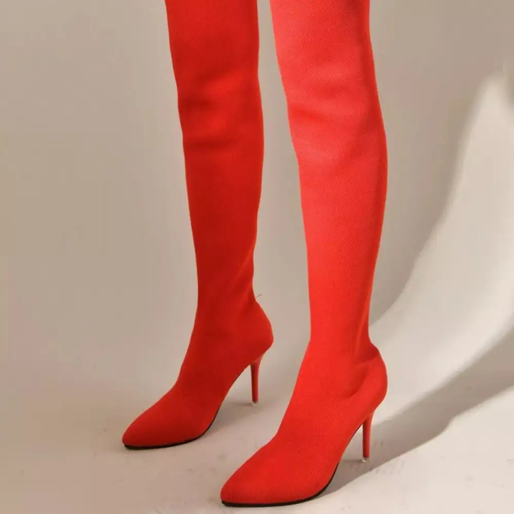 Modern Pointed Toe Stiletto Boots