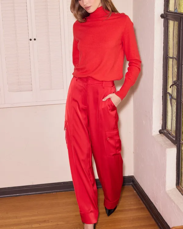 Turtleneck With Button Detail