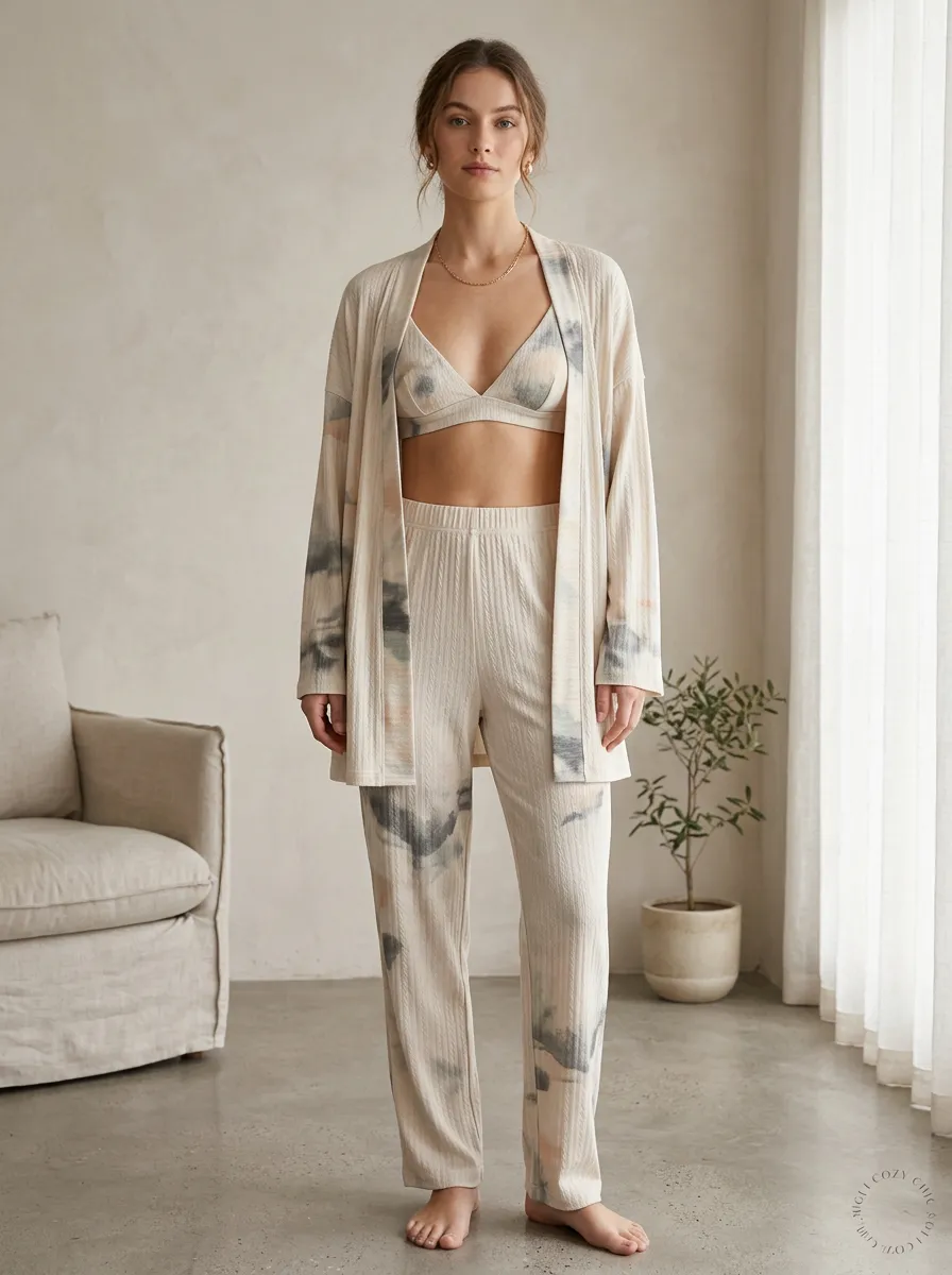 Ribbed Textured Lounge Set