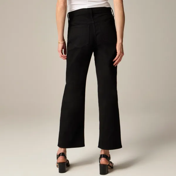 Semi-Stretch High Waist Slim Wide Jeans